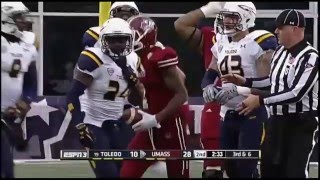 Rolan Milligan  Toledo Football  SS  2015 UMass Game [upl. by Aehta]