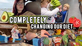 HUGE ORGANIC ALDI GROCERY HAUL W 4 BABIES [upl. by Gracie]