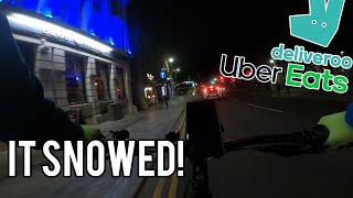 Doing Uber Eats and Deliveroo on a Cold January Evening [upl. by An]