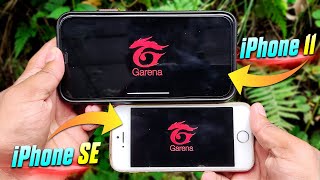 iPhone 11 Vs iPhone SE Free Fire Speed Test [upl. by Boehike156]