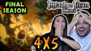 quotDeclaration of warquot  ATTACK ON TITAN 進撃の巨人  4 x 5 64 REACTION  THE FINAL SEASON [upl. by Lotsyrk]