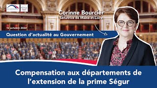 Corinne Bourcier  QAG  compensation aux départements de l’extension de la prime Ségur [upl. by Tressa]