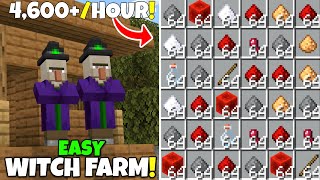 Minecraft Bedrock FAST WITCH FARM Tutorial GunpowderRedstone Farm MCPE Xbox PS5 PC [upl. by Sivar]