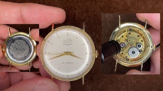 Enicar Ultrasonic Cal1010 Swiss 21Jewels Vintage Manual Winding Watch Movement sound Appearance [upl. by Neyrb308]