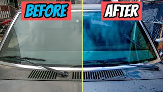 How To Clean Your Car Windshield At Home🏮 [upl. by Richelle72]