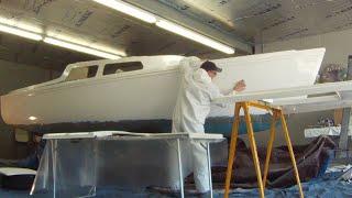 1974 Catalina 22 sailboat painting project How long did it take [upl. by Katherin]