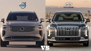 2025 Volvo XC90 vs 2025 Hyundai Palisade  Ultimate 3Row SUV Comparison [upl. by Aisek]