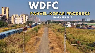 Western Dedicated Freight Corridor  Panvel to Kopar Progress November 2023  WDFC Maharashtra [upl. by Attah408]