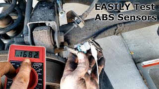 How to Test ABS Wheel Speed Sensors for Resistance and AC Voltage [upl. by Atal]