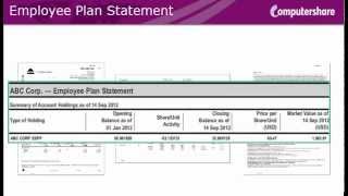 How to read your Computershare Employee Plan Statement US Plan Sponsors [upl. by Ydnic]