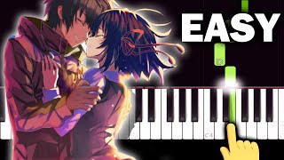 Kimi no na wa OST  Kataware Doki  EASY Piano tutorial [upl. by Callie]