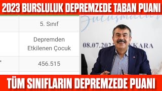 Bursluluk Sınavı DEPREMZEDE Taban Puanı 2023  Depremzede Kontenjanı Ayrıntıları İOKBS 2023 [upl. by Ripp288]