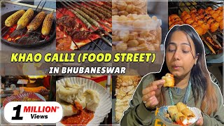 Food Street of Bhubaneshwar KIIT Square amp Saheed Nagar Khao Galli  Odisha Food Series Ep2 [upl. by Holmen]