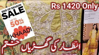 Khaadi Sale Today Flat 50 OFF Rs 1420 Only  Khaadi End OF Season Sale [upl. by Ahseym]