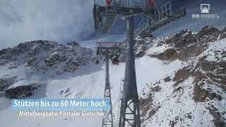 Fahrt mit der Mittelbergbahn am Pitztaler Gletscher [upl. by Lorraine928]