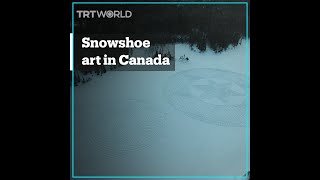 Canadians spectacular snowshoe art [upl. by Suzi]