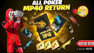 Poker Mp40 Return Confirm Date 🤯  Cariminal Bundle Return  Ff New Event  Ff New Event Today [upl. by Shlomo728]