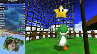 SM64DS 80 star speedrun 11600 [upl. by Purdum]