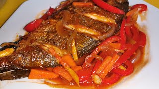 Escabeche recipesweet and sour fish filipino recipe l Filipino style [upl. by Arv]