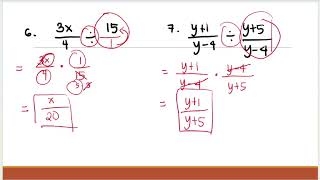 MULTIPLYING AND DIVIDING RATIONAL ALGEBRAIC EXPRESSIONS GRADE 8 MATH [upl. by Nnaitsirhc]