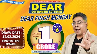 DEAR FINCH MONDAY WEEKLY DRAW TIME DEAR 8 PM DRAW DATE 12022024 LIVE FROM KOHIMA [upl. by Alastair]