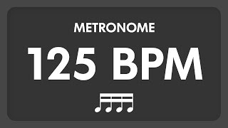 125 BPM  Metronome  16th Notes [upl. by Scevor]