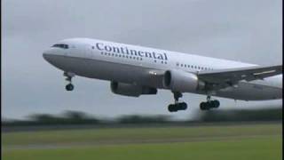 Continental 767200 taking off from Dublin Airport Ireland [upl. by Merrilee]