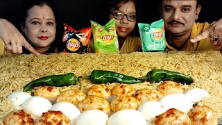 SPICY🔥🌶 12 PACK MAGGI CHALLENGEMAGGI NOODLES CHALLENGE EGG GHEE ROAST LAYS CHIPSfoodasmrmukbang [upl. by Elrebma]