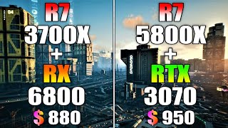 Ryzen 7 3700X  RX 6800 vs Ryzen 7 5800X  RTX 3070  PC Gameplay Tested [upl. by Willner436]