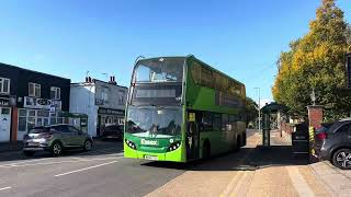 First Basildon ADL Enviro 400 Trident Departs Eastwood Rise for Southend 241024 [upl. by Asiak]