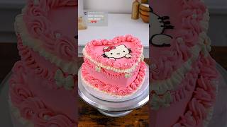 Hello kitty cake What character should I make next Cake decorating hellokitty cakedecorating [upl. by Audres]