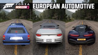 Forza Horizon 5  European Automotive Car Pack  All 4 Cars [upl. by Eek]