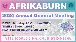 2024 Annual General Meeting for AfrikaBurn [upl. by Letnuahc]