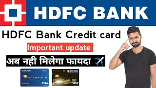 HDFC Bank credit card important update from 1122023 millennia amp Regalia credit card [upl. by Bradney]