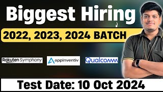 Rakuten Appinventiv Hiring  Test Date 10 Oct 2024  Off Campus Drive 2022 2023 2024 BATCH [upl. by Aneerak]