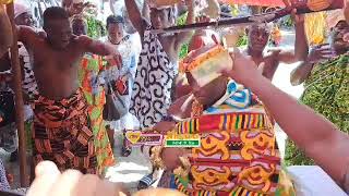 Silver Jubilee and Akwasidae Celebration Baffour Kwame Kusi II Otumfuo Ankobiahene dancing [upl. by Anirual171]