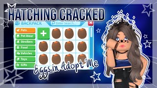 HATCHING 30 CRACKED EGGS in Adopt Me  spacetria [upl. by Creedon]