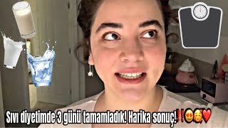 Sıvı diyetimin harika sonucu❗️3 gün sıvı beslendimkaç kg verdim⁉️Biraz da Türk marketi alışverişim [upl. by Dadirac353]