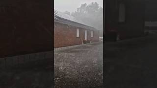 Sehr heftiges Gewitter mit Hagel in Brandenburg deutschland wetter [upl. by Nirrat]