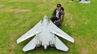 ③ LARGE SCALE RC FLYEAGLE SWINGWING GRUMMAN F14 TOMCAT TWIN TURBINES WESTON PARK MODEL SHOW  2016 [upl. by Amil]