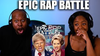 Insane Reaction To Epic Rap Battle  Hilary Clinton vs Donald Trump [upl. by Elatsyrc]