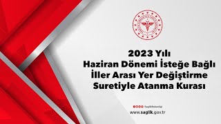 2023 Yılı Haziran Dönemi İsteğe Bağlı İller Arası Yer Değiştirme Suretiyle Atanma Kurası [upl. by Siaht]