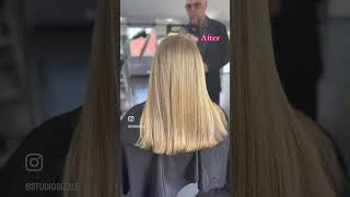 Blonding Service for Gray Blending highlights grayblending haircolor blonde [upl. by Ardehs]