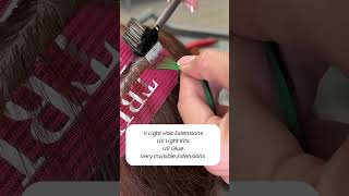 Invisible V light hair extensionsvlights hairextensions hairstylist hairsalon hairstyle hair [upl. by Evadne608]