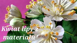 Art Halina kwiaty lipy z materiału środki z foamiranu TutorialFabric Flowers Tutorial [upl. by Sucramel]