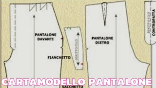 POSIZIONARE CARTAMODELLO PANTALONI SULLA STOFFA LezioneSartoriale CCarpentieri [upl. by Hiro675]