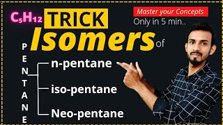 Isomers of pentane class 10  n pentane isopentane neopentane [upl. by Berner530]