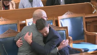 Kyle Rittenhouse reacts to not guilty verdict [upl. by Hadwyn93]