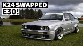 Touge Factory’s K24 Swapped BMW E30 is the Perfect JDMEuro Combo [upl. by Asiek]