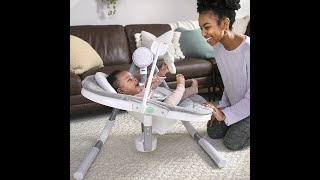 Ingenuity Anyway Sway USB Dual Direction Portable Baby Swing in Spruce Ages 0 9 Months Blue [upl. by Emerson]